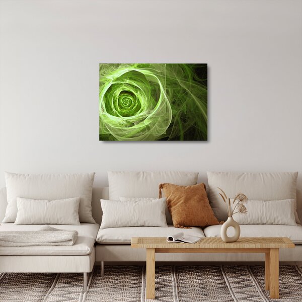 Staklena slika - Sažetak Rose Green (70x50 cm)
