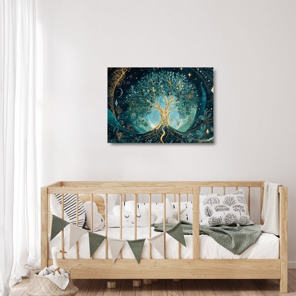 Staklena slika – Drvo života u svemiru (70x50 cm)