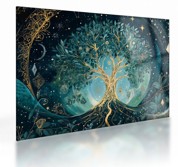 Staklena slika – Drvo života u svemiru (70x50 cm)