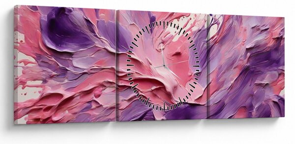 Slika - Romantična apstrakcija (sa satom) (90x30 cm)