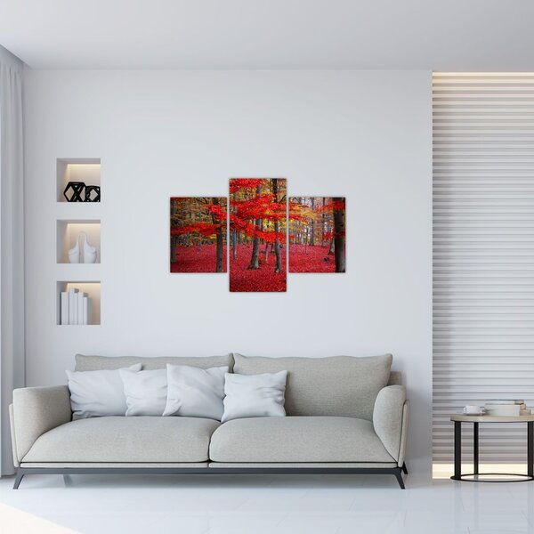 Slika - Rdeči gozd (90x60 cm)