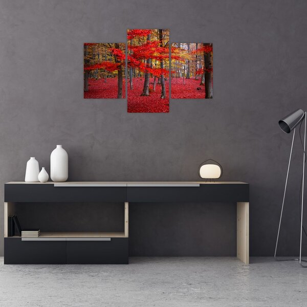 Slika - Rdeči gozd (90x60 cm)