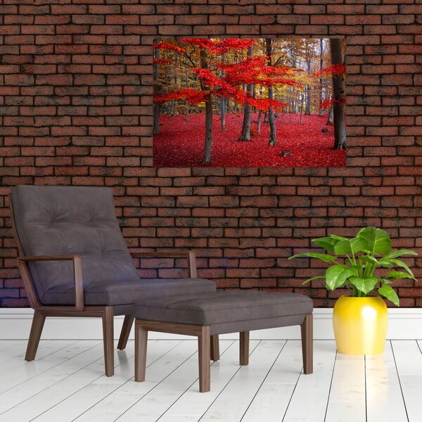 Slika - Rdeči gozd (90x60 cm)