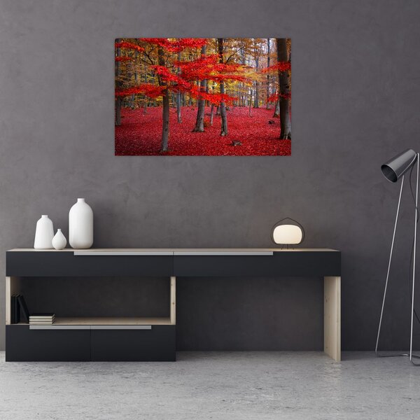 Slika - Rdeči gozd (90x60 cm)