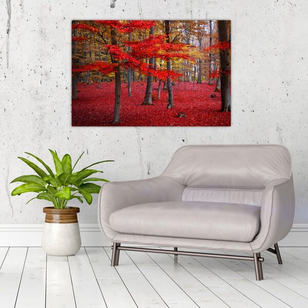 Slika - Rdeči gozd (90x60 cm)