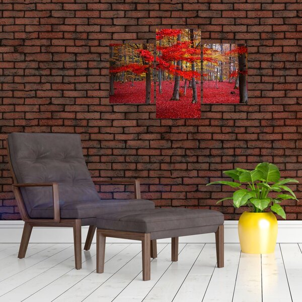 Slika - Rdeči gozd (90x60 cm)