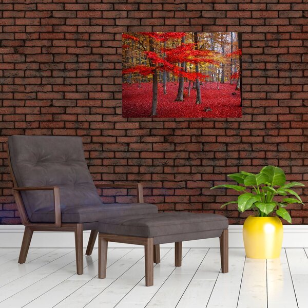 Slika - Rdeči gozd (70x50 cm)