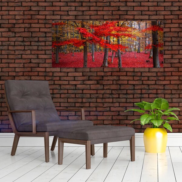 Slika - Rdeči gozd (120x50 cm)