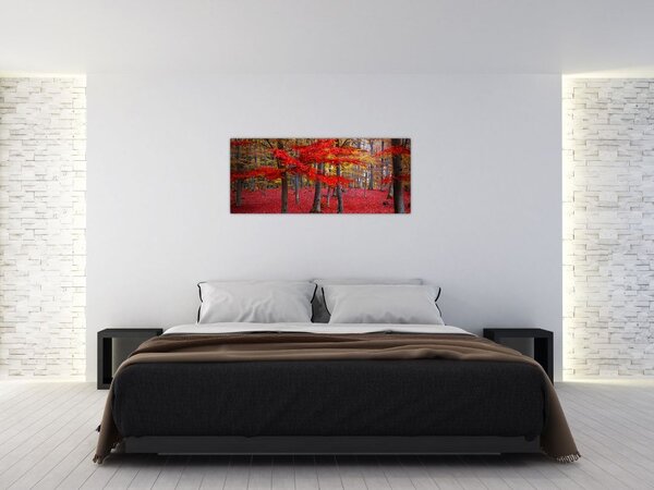 Slika - Rdeči gozd (120x50 cm)
