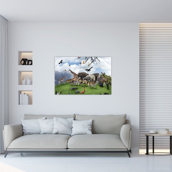 Slika - Živali na otoku (90x60 cm)