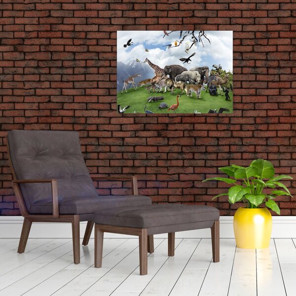 Slika - Živali na otoku (70x50 cm)