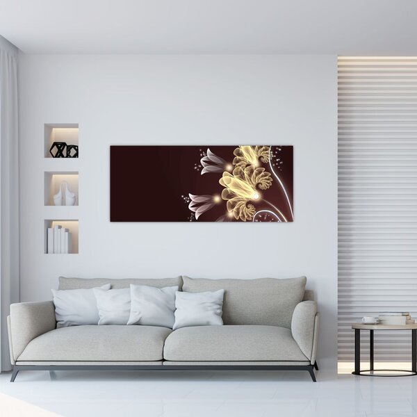 Slika - Svetle rože (120x50 cm)