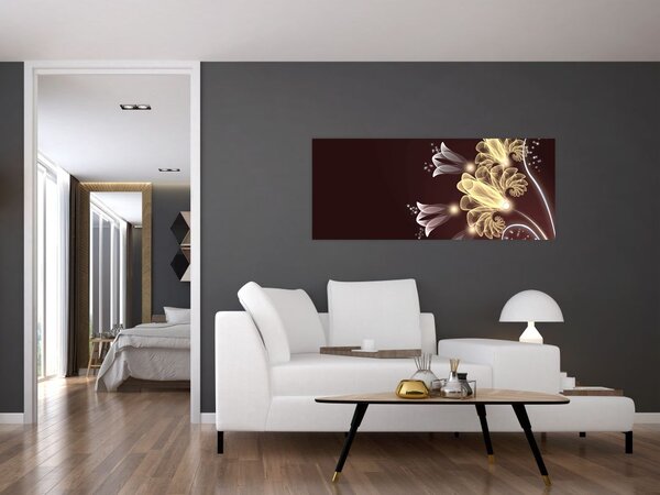 Slika - Svetle rože (120x50 cm)