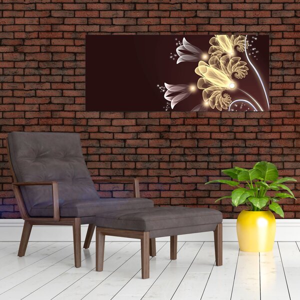 Slika - Svetle rože (120x50 cm)