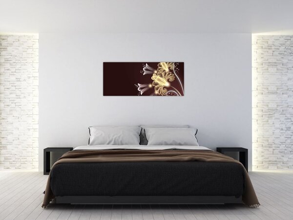 Slika - Svetle rože (120x50 cm)