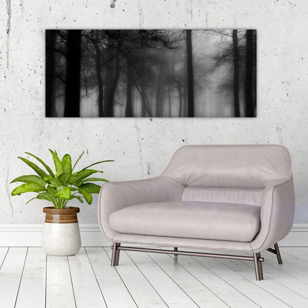 Slika - Gozd v megli (120x50 cm)