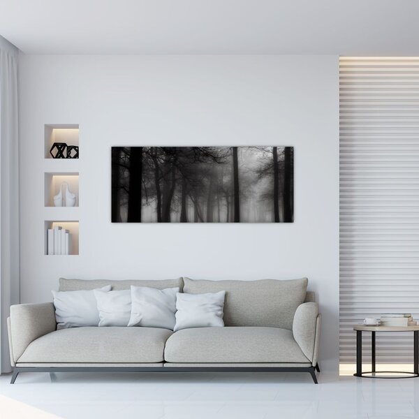 Slika - Gozd v megli (120x50 cm)