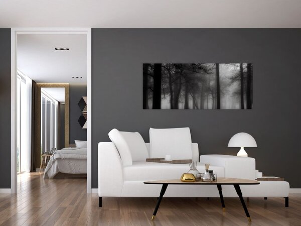 Slika - Gozd v megli (120x50 cm)