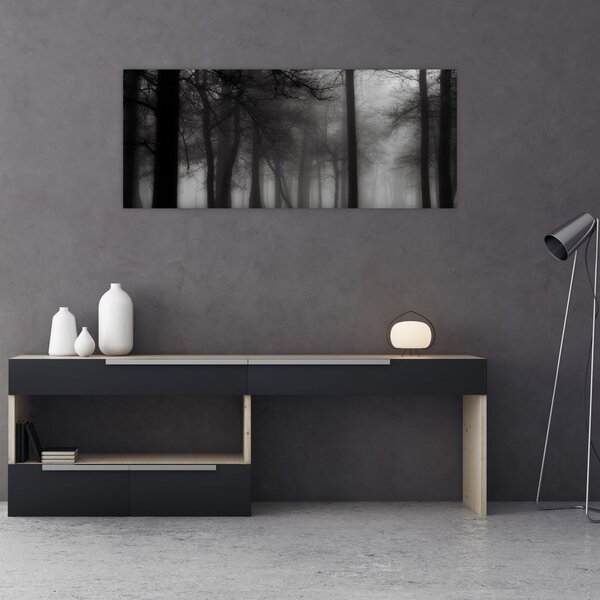 Slika - Gozd v megli (120x50 cm)