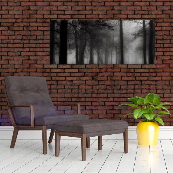 Slika - Gozd v megli (120x50 cm)