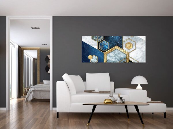 Slika - Marmorni šesterokotniki (120x50 cm)