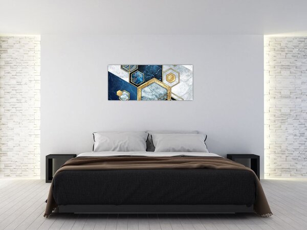 Slika - Marmorni šesterokotniki (120x50 cm)