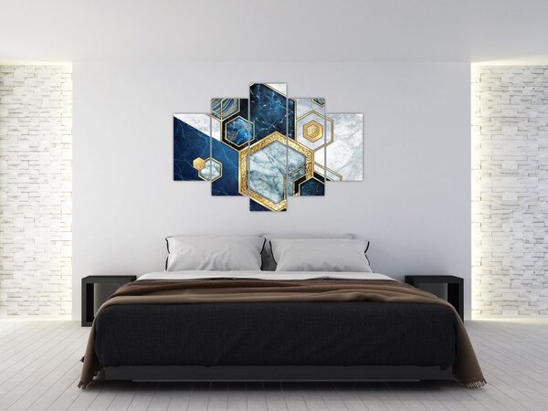 Slika - Marmorni šesterokotniki (150x105 cm)
