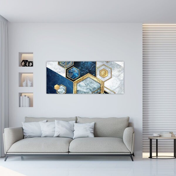 Slika - Marmorni šesterokotniki (120x50 cm)
