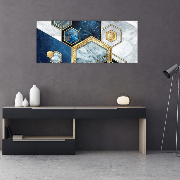 Slika - Marmorni šesterokotniki (120x50 cm)