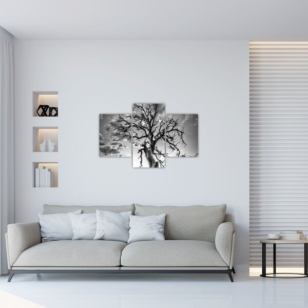 Slika - Črno-belo drevo (90x60 cm)