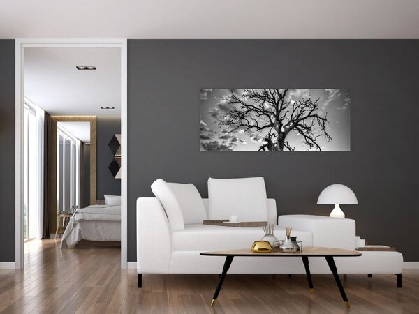 Slika - Črno-belo drevo (120x50 cm)