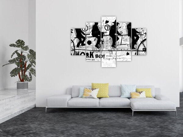 Slika - Timsko delo, kolesarjenje (150x105 cm)