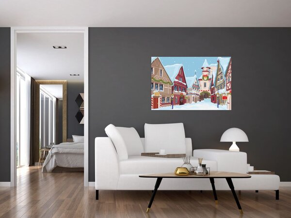 Slika - Zimska ulica (90x60 cm)