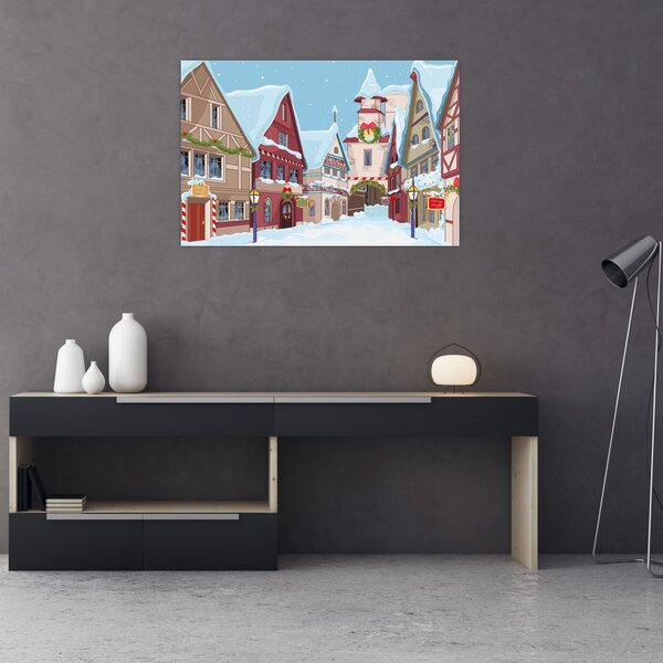 Slika - Zimska ulica (90x60 cm)