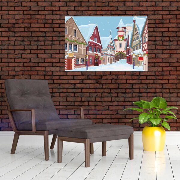 Slika - Zimska ulica (90x60 cm)
