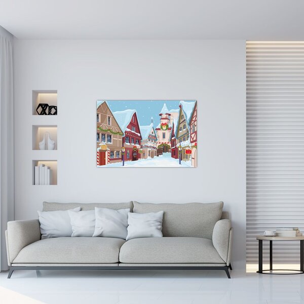 Slika - Zimska ulica (90x60 cm)