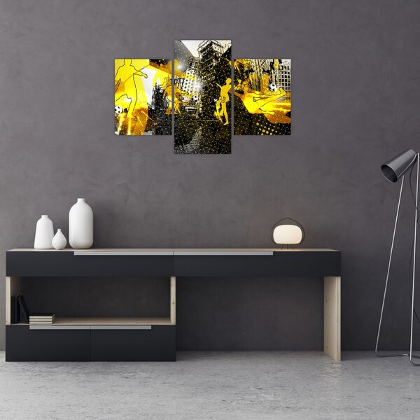 Slika - Nogomet v velikem mestu (90x60 cm)