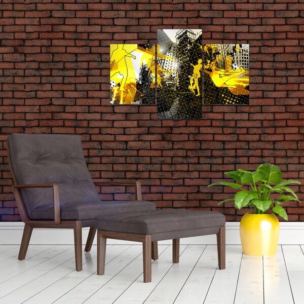 Slika - Nogomet v velikem mestu (90x60 cm)