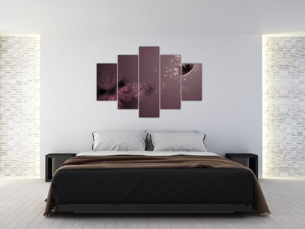 Slika rože z metuljem (150x105 cm)