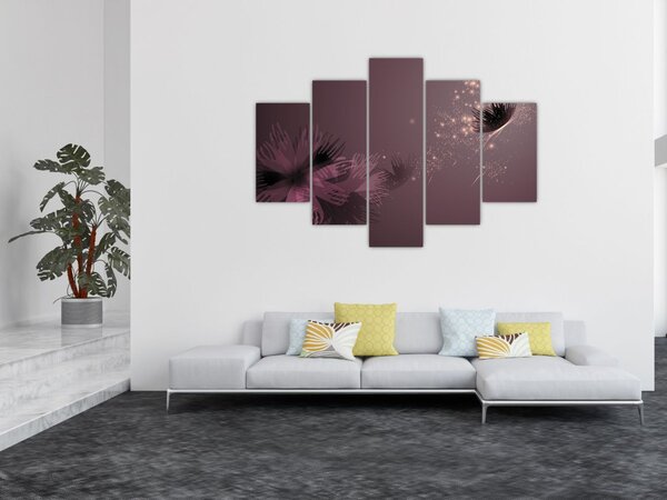 Slika rože z metuljem (150x105 cm)