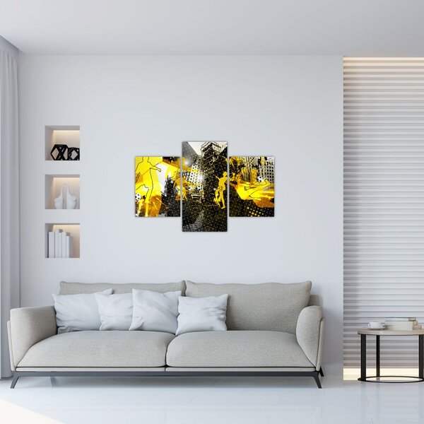 Slika - Nogomet v velikem mestu (90x60 cm)