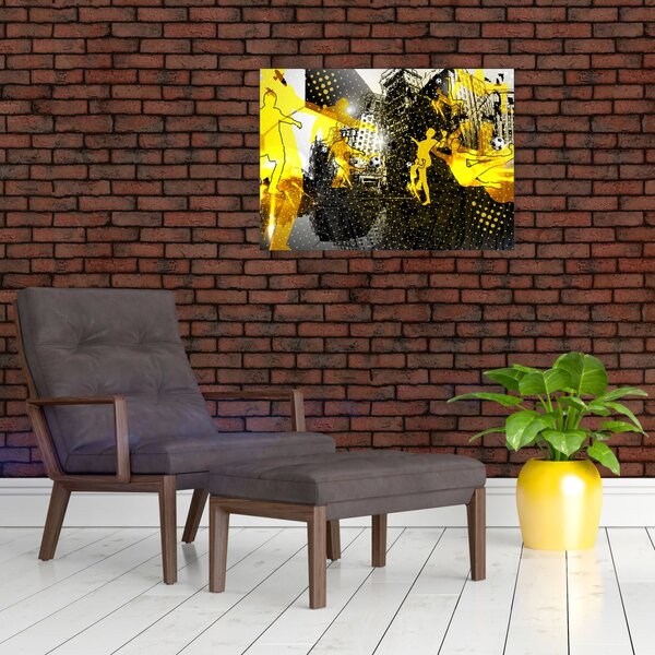 Slika - Nogomet v velikem mestu (70x50 cm)