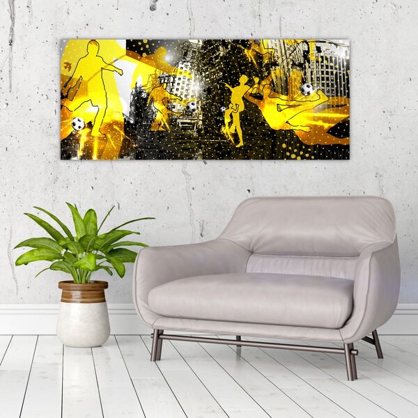 Slika - Nogomet v velikem mestu (120x50 cm)