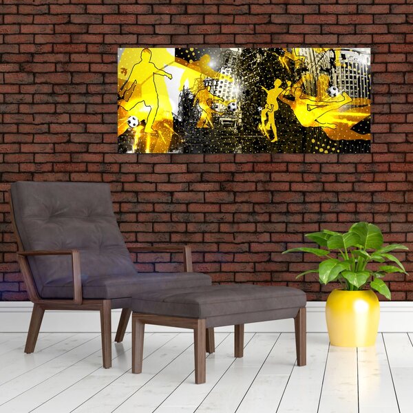 Slika - Nogomet v velikem mestu (120x50 cm)