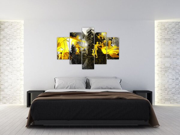 Slika - Nogomet v velikem mestu (150x105 cm)