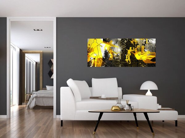 Slika - Nogomet v velikem mestu (120x50 cm)
