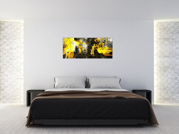 Slika - Nogomet v velikem mestu (120x50 cm)