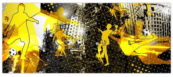 Slika - Nogomet v velikem mestu (120x50 cm)