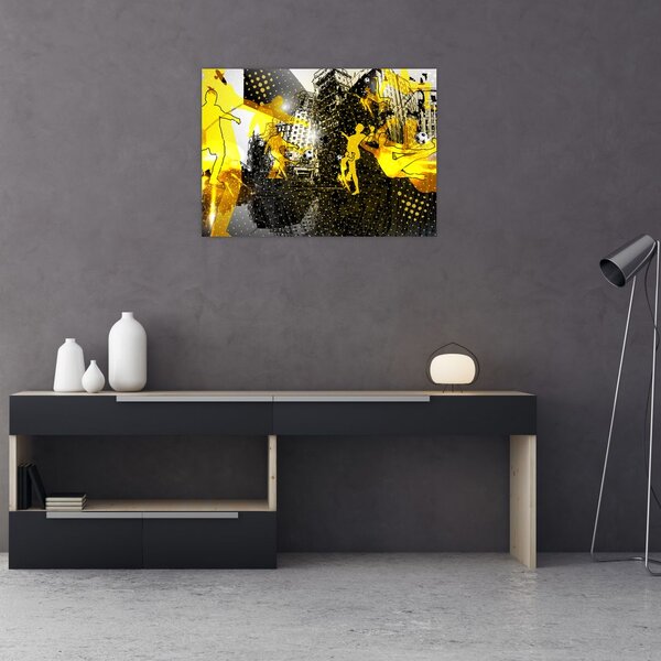 Slika - Nogomet v velikem mestu (70x50 cm)