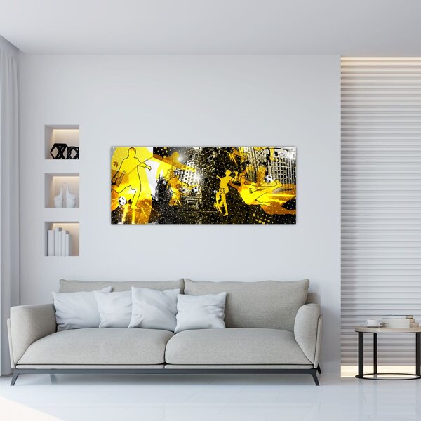 Slika - Nogomet v velikem mestu (120x50 cm)